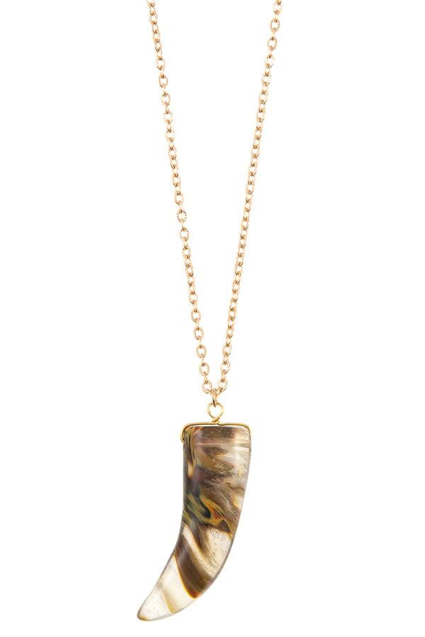 Horn Pendant Necklace