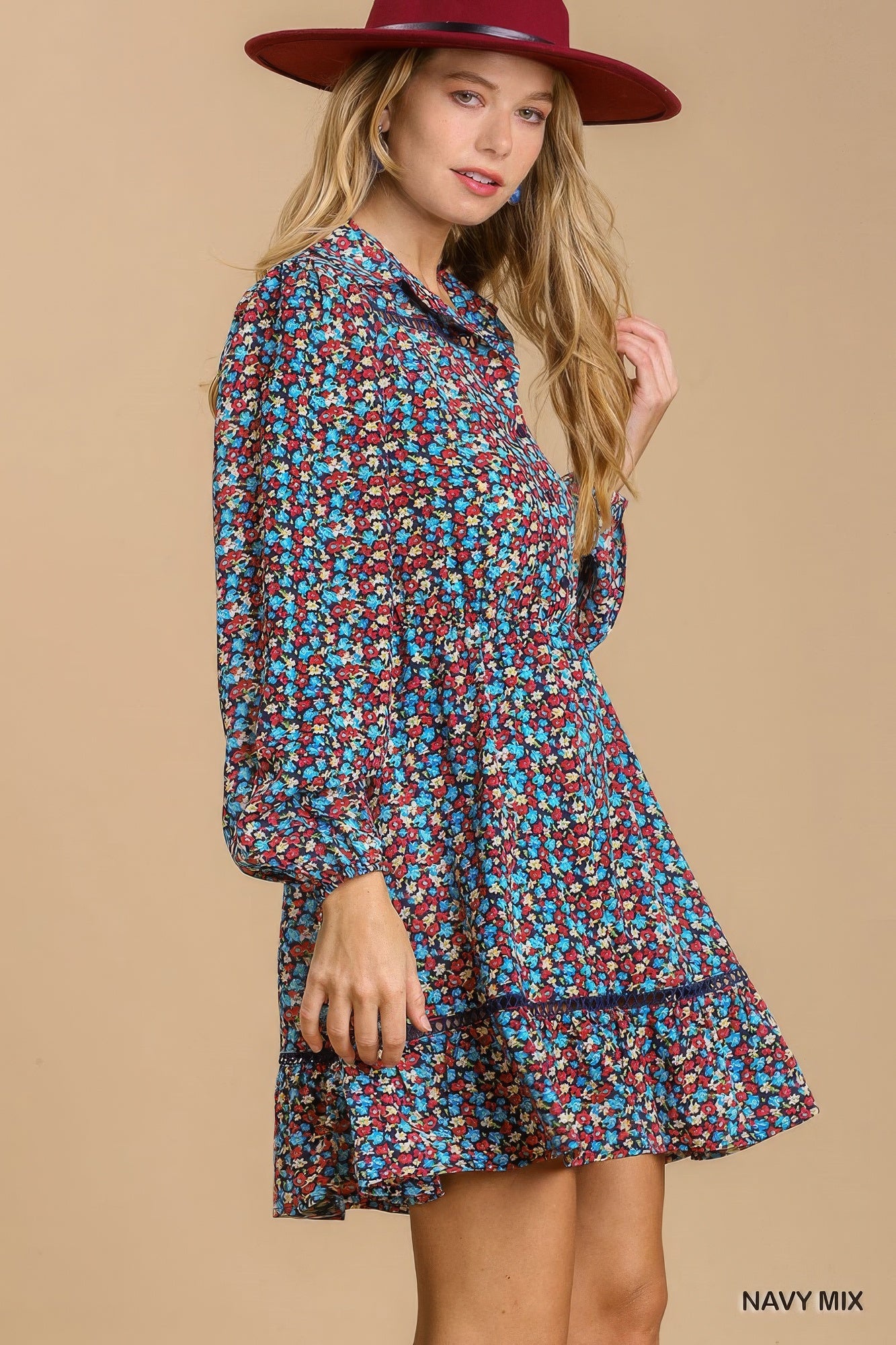 Floral Print Shirtdress + Crochet Detailing