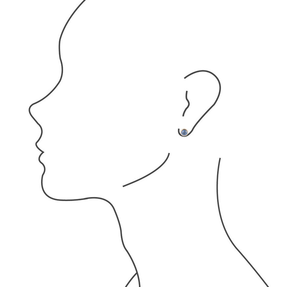 Dainty Lapis and Bronze Earrings