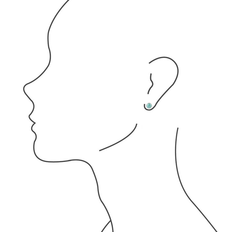 Dainty Dot Turquoise & Sterling Earrings