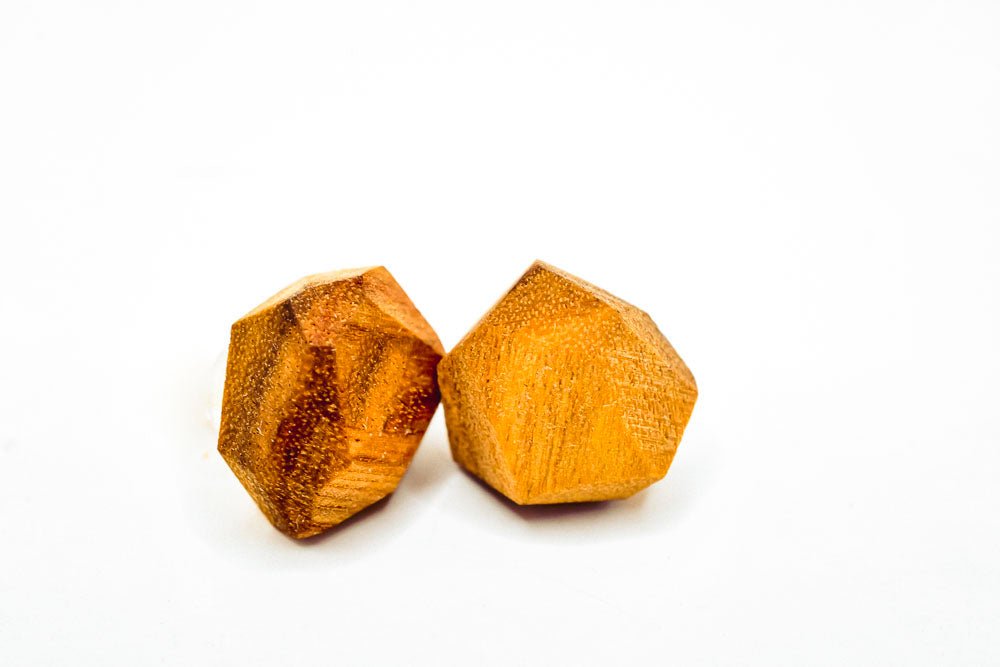Handmade Geometric Wood Studs