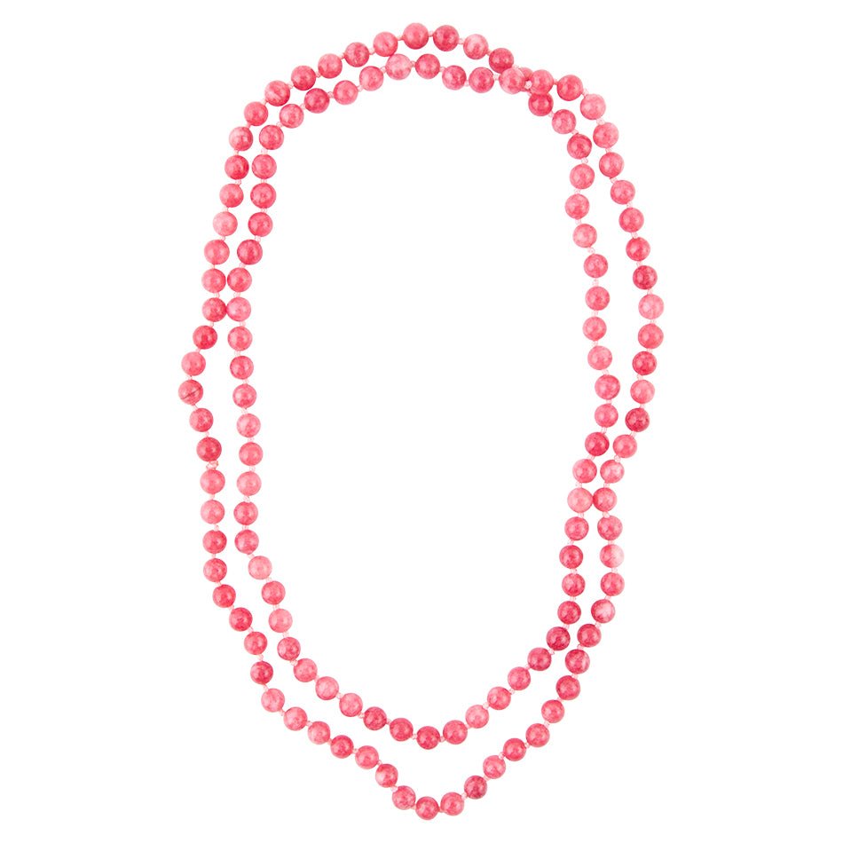 Pink Jade Wrap Necklace
