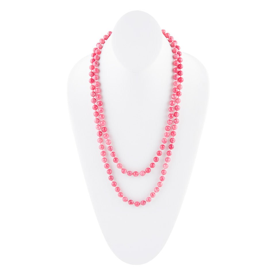 Pink Jade Wrap Necklace