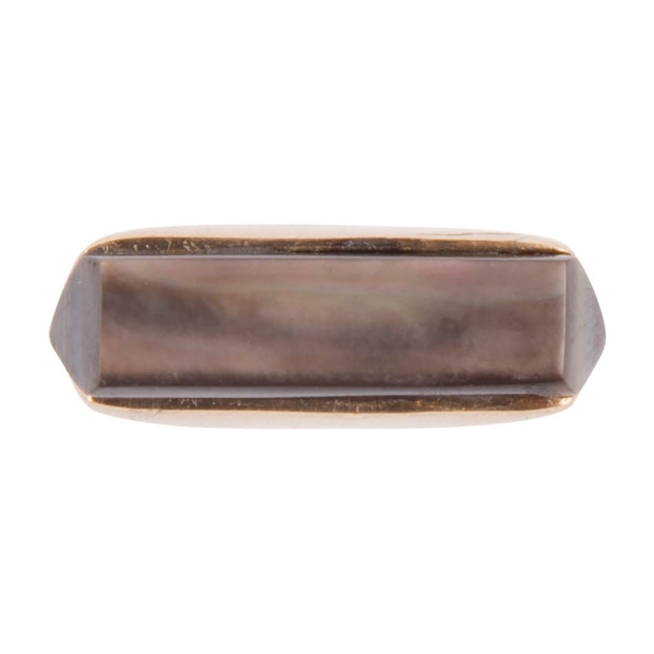 Black Mother of Pearl Linear Ring