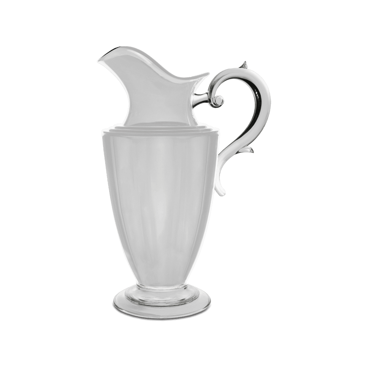Statuesque Antique White Lucite Pitcher by Aqua