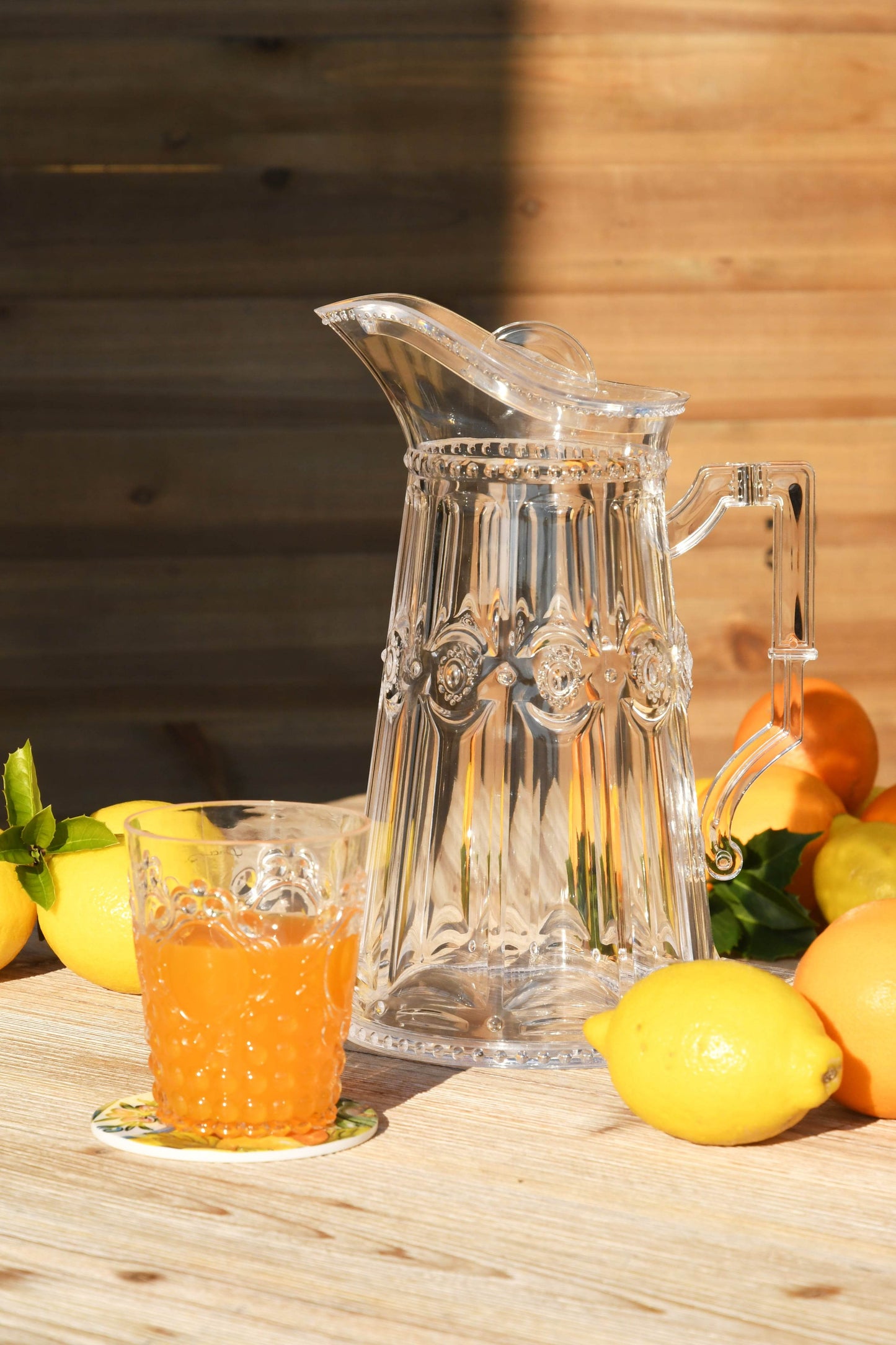 Baci Milano Clear Acrylic Pitcher from the Baroque & Rock Collection