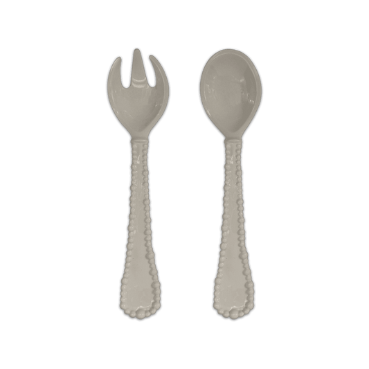 Taupe Salad Servers by Maci Milano