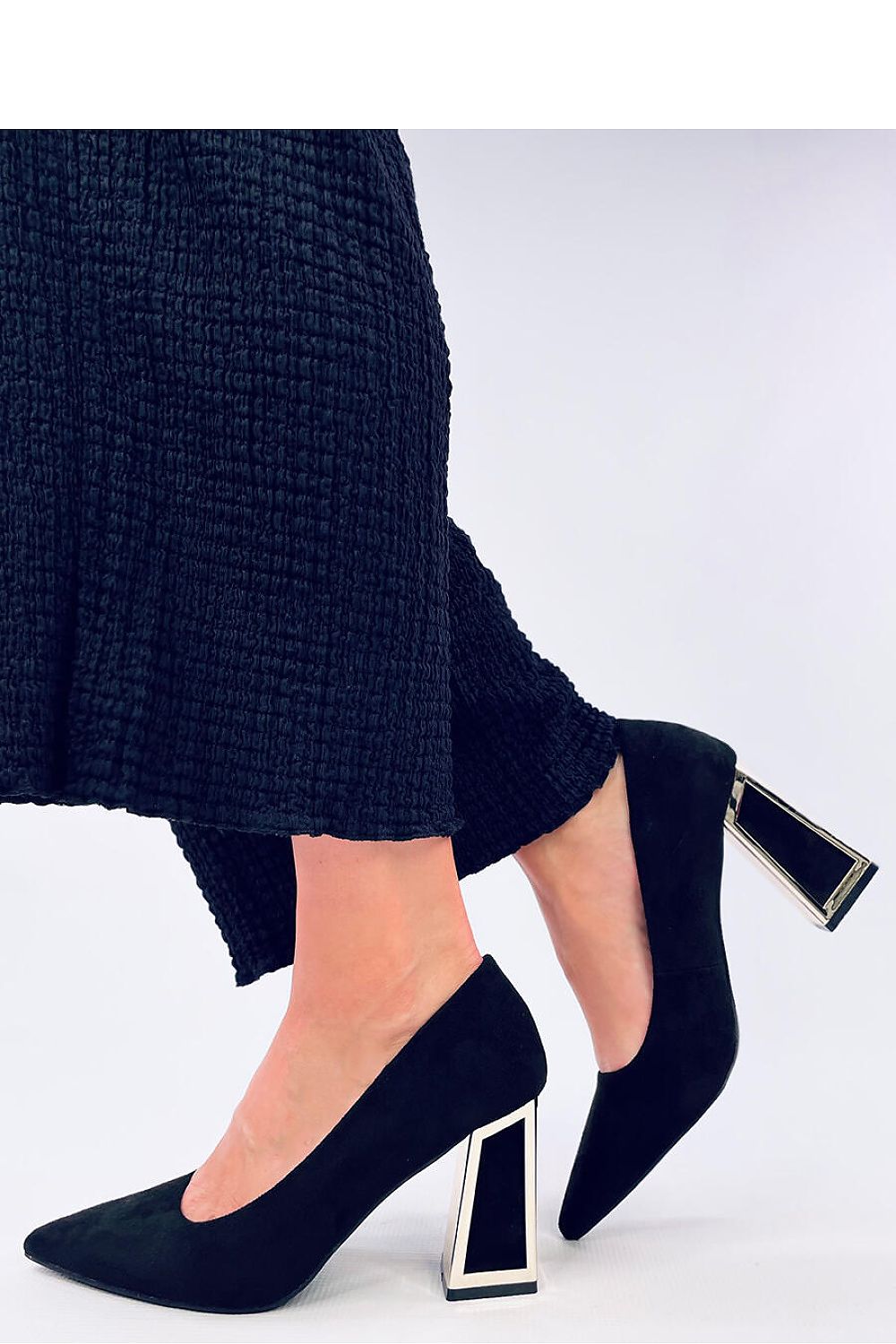 The Block-Heel Pump Metallic
