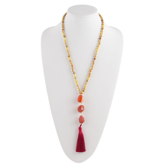 Flame Tassel Necklace
