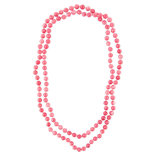 Pink Jade Wrap Necklace